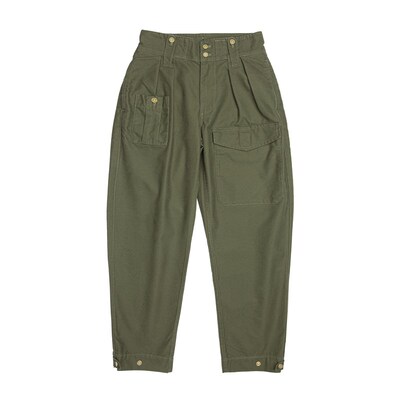 红风复古高腰阔腿甲板裤 英军二战军裤OG107工装裤男春宽松束脚裤