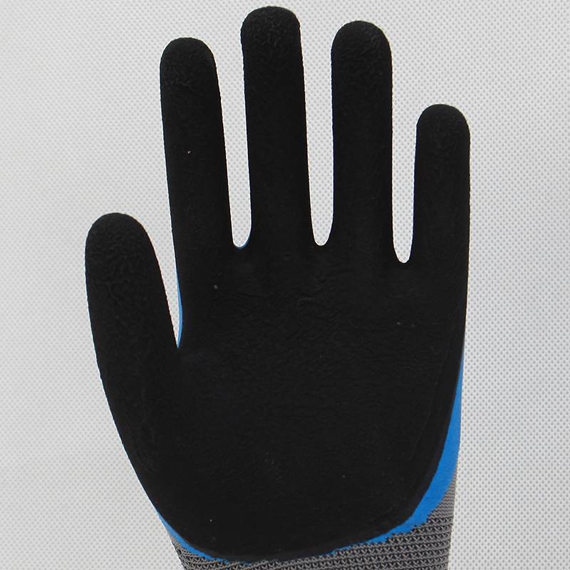 弘鼎双层浸胶耐磨磨砂胶面带胶防滑工作机械工地防护劳保浸胶手套