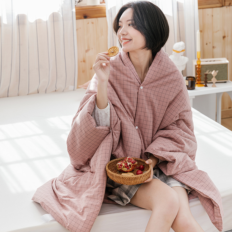 汽车抱枕被子两用纯棉加厚枕头被办公室午睡神器车内车载午休毯子