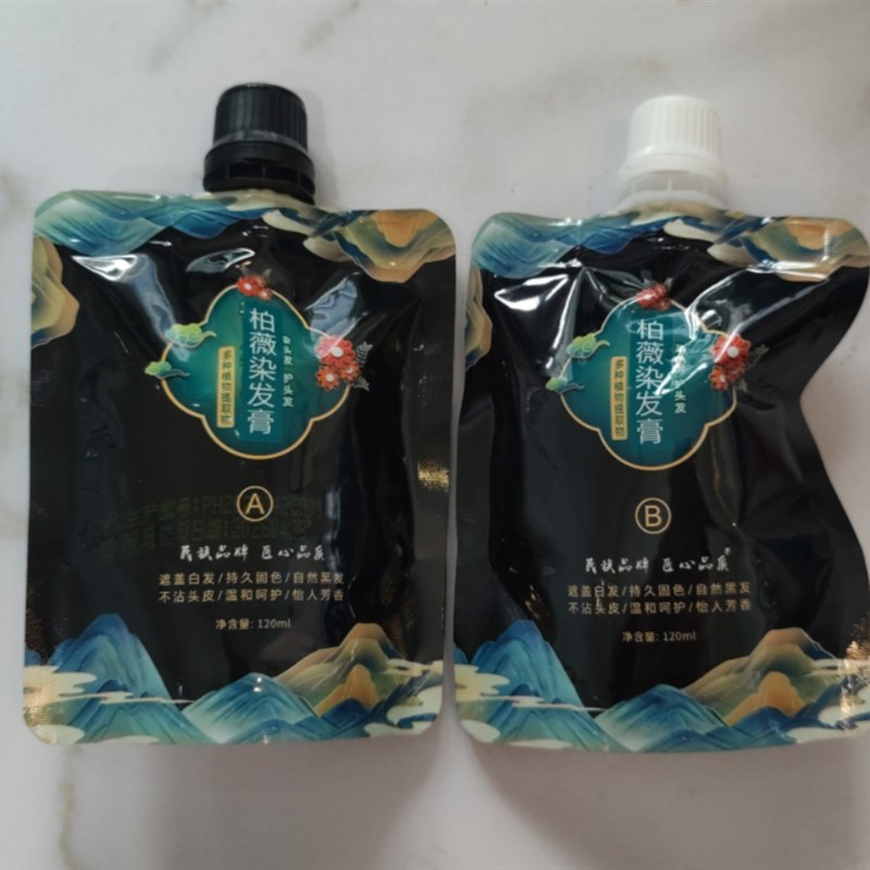 柏薇染发膏黑油遮盖白发不沾头皮清水自然黑发青丝乌木黑发霜在家