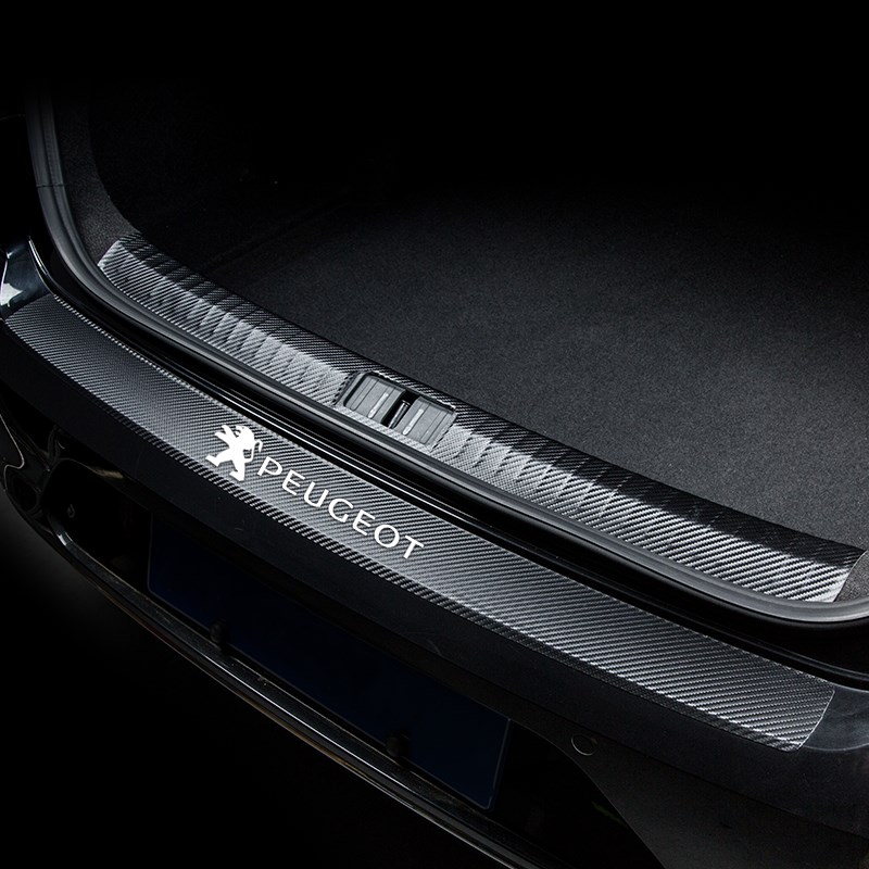 东风标致308汽车后护板改装内饰专用后备箱门槛条后尾箱防护板贴