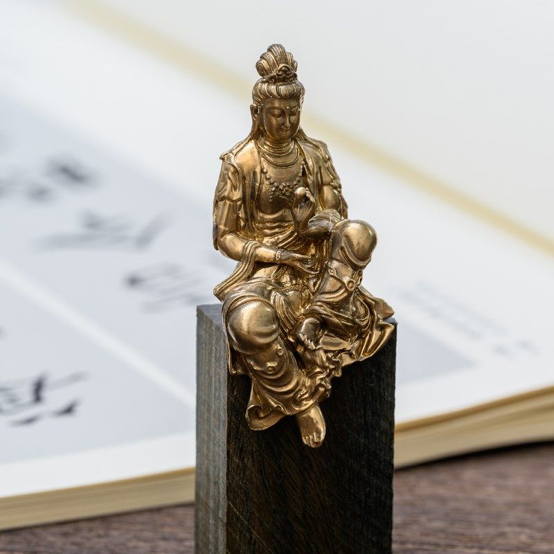 简修行大自在观音菩萨摆件迷你随身佛纯铜小佛像书房茶空间装饰品,家居饰品,装饰摆件,淘宝优惠券,粉丝福利购,淘宝优惠卷