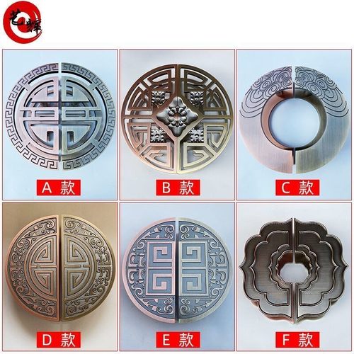 中式大门拉手仿古铜定制半圆形玻璃门把手雕刻客房酒店面木门拉手