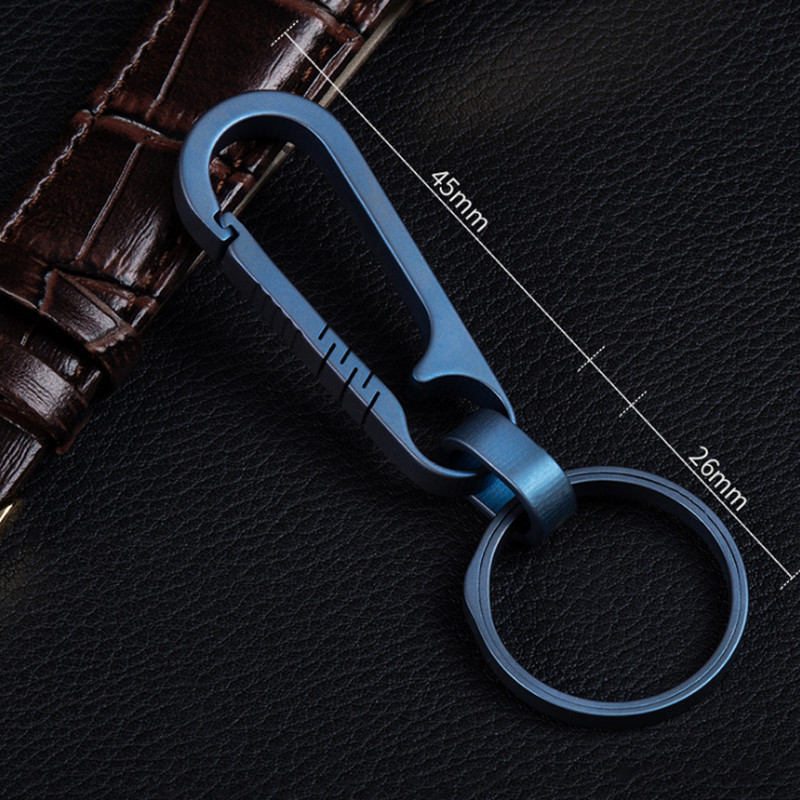 弹性按压一体钛扣钛合金钥匙扣挂扣多色男女士轻便没负担裤腰吊扣