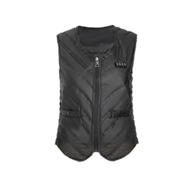 智能电热马甲充电全身加热中老年羽绒马夹温控发热背心女保暖衣服