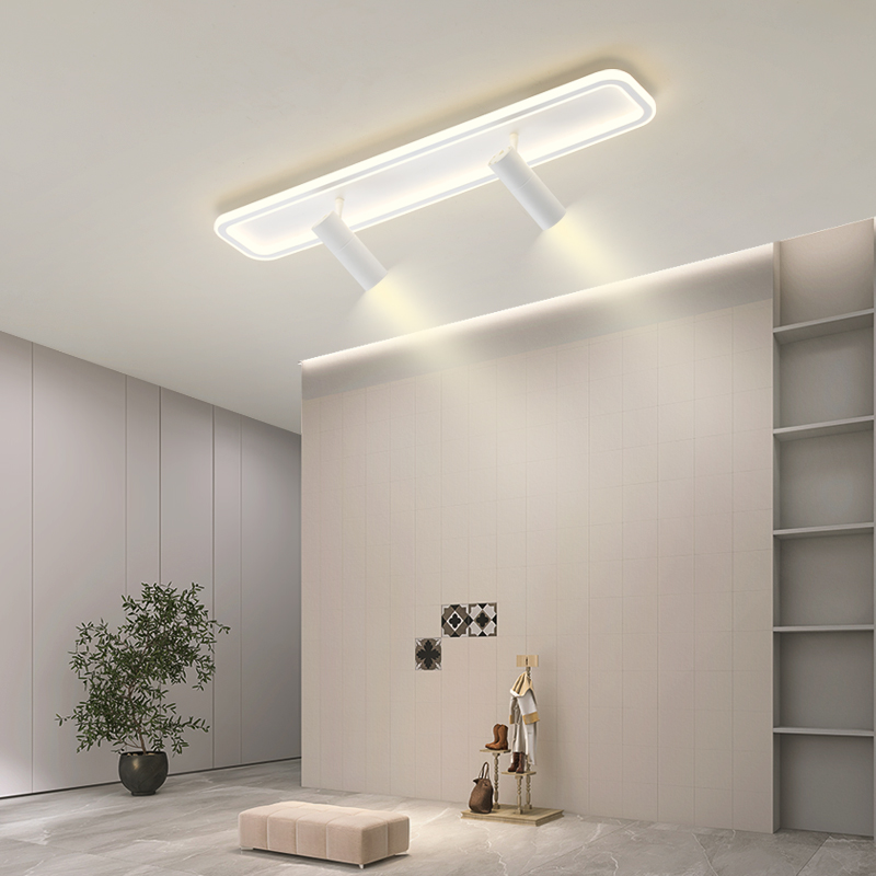 明装射灯店铺商用长条过道走廊灯客厅无主灯背景墙照明led天花灯