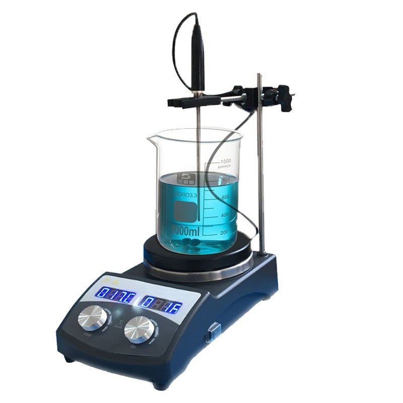 祈色数显恒温加热磁力搅拌器双数显实验室液体搅拌机颜料搅拌机