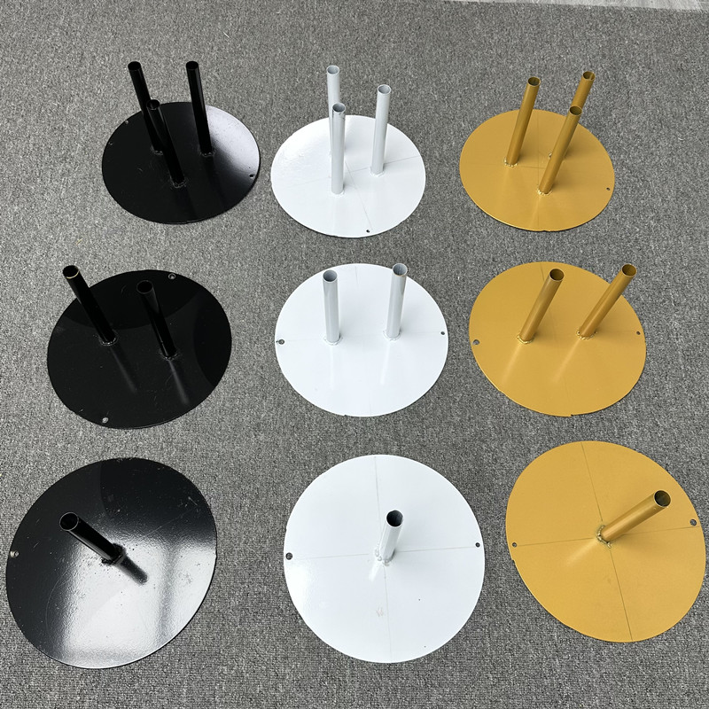 婚庆道具铁艺钢板底座纸花艺圆形底盘户外婚礼布置落地盘路引花杆