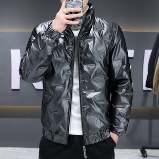 亮面加厚保暖冬装 羽绒棉服男士 2023新款 冬季 棉衣外套 上衣轻薄短款