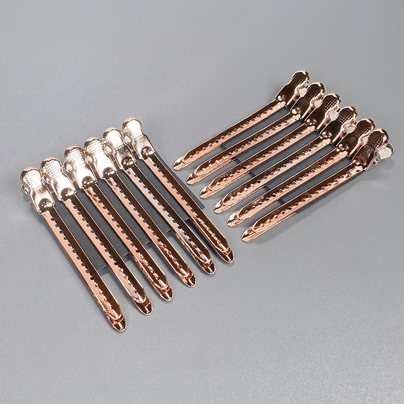 美发夹子不锈钢鸭嘴夹手推波纹定位钢夹接发夹理发剪发夹子包邮