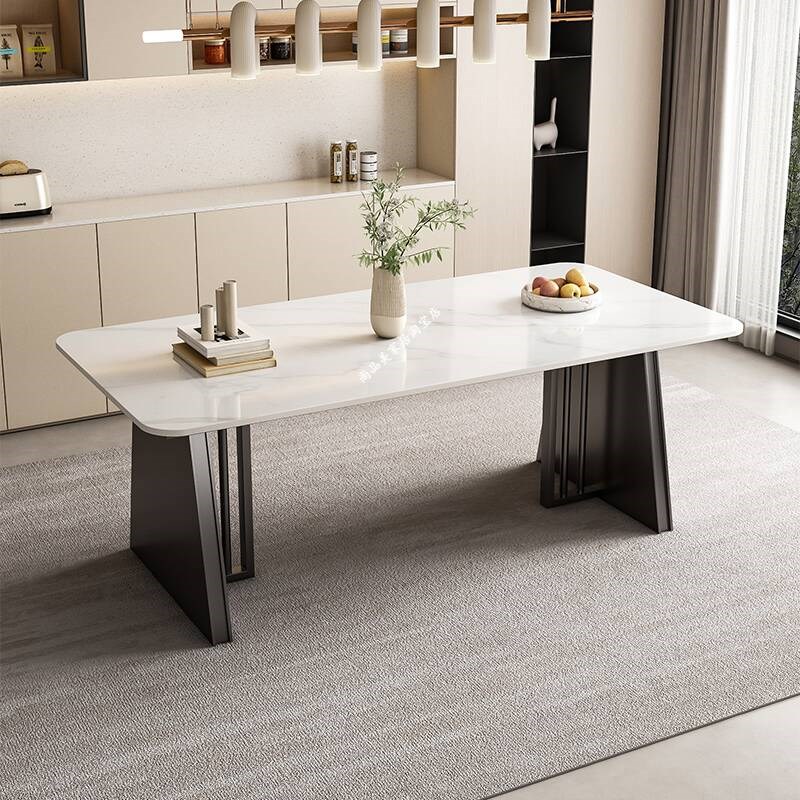 碳素钢桌腿支架岩板桌架不锈钢餐桌腿奢石茶桌底座大理石办公桌脚