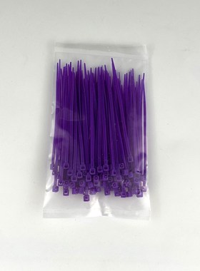 紫色尼龙扎带彩色塑料扎带3*100 4*150 4200 5300绑带