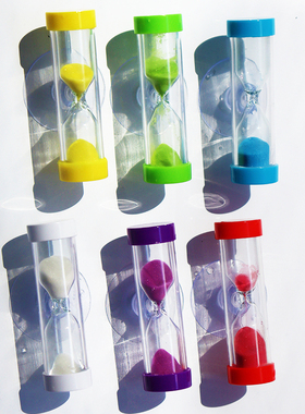 三分钟沙漏计时器儿童时间管理玩具教具吸盘创意摆件防摔塑料刷牙