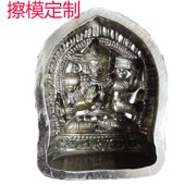 明代四臂文殊菩萨擦擦佛模具黄铜材质尺寸是3.8厘米支持定制