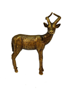 纯黄铜实心十二生肖羊山羊迷你动物小铜件微雕手把件铜羚羊小摆件