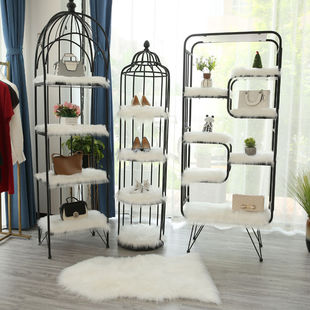 长毛绒地毯服装店橱窗展台毛毛装饰地垫桌柜面流水台白色仿羊毛垫