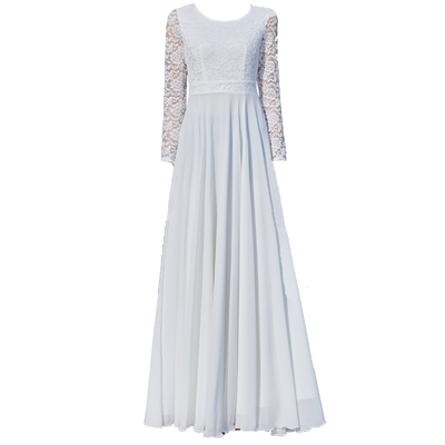 2022新款女气质长裙大摆长款连衣裙夏修身白色裙子蕾丝拼接沙滩裙