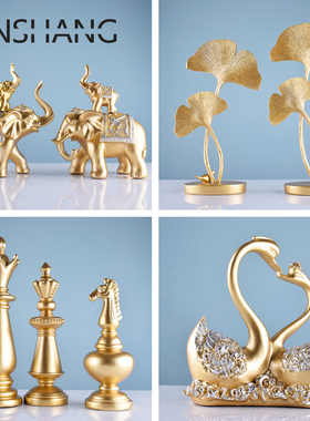 北欧风创意家居装饰品招财鹿摆件客厅玄关电视柜摆设轻奢结婚礼物