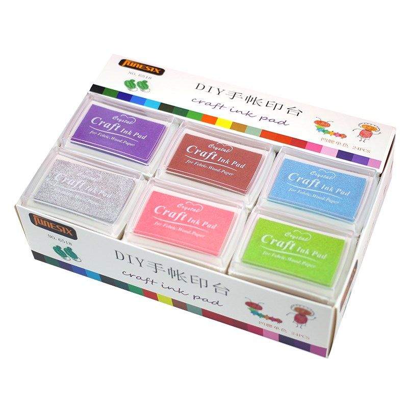 12色24色彩色印泥套装手帐海绵渐变印台手指画橡皮章手账印章印泥,文具电教/文化用品/商务用品,可爱印泥,淘宝优惠券,粉丝福利购,淘宝优惠卷