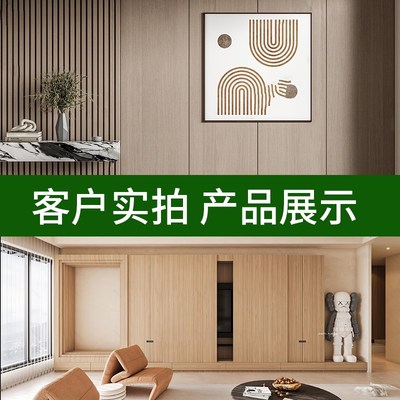 碳晶板木饰面墙板室内装修护墙板饰面板集成墙板装饰电视背景墙