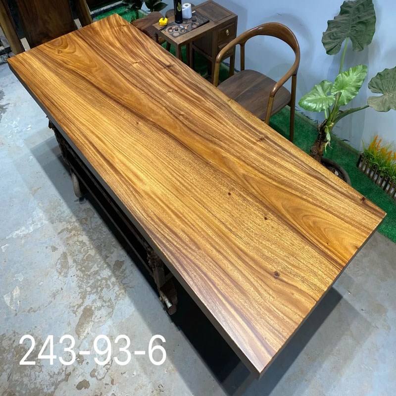 新中式南美胡桃木实木大板茶桌椅组合原木茶台雨木餐桌禅意书桌子