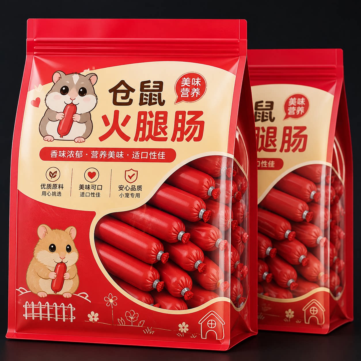 仓鼠火腿肠磨牙增肥高蛋白肉泥