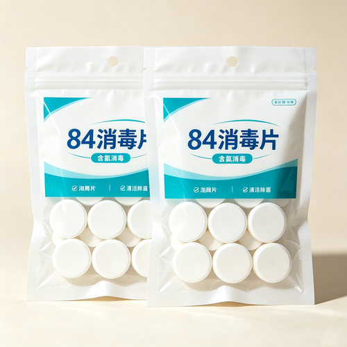 84消毒液消毒泡腾片含氯消毒片衣物漂白泳池地板家用清洁杀菌除味
