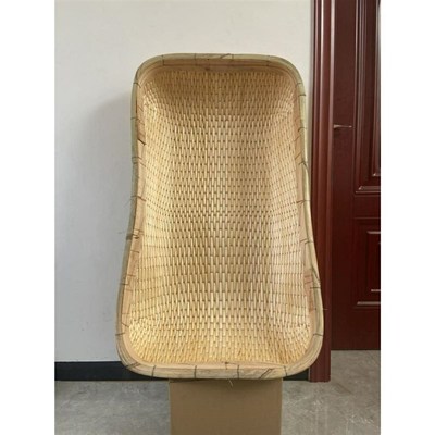 竹编簸箕竹编织品柳编馒头筐长方形大笸箩商用柳条簸箩现捞卤菜
