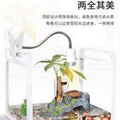 龟缸龟晒台爬台爬架晒背台小乌龟爬坡屋躲避洞高水位造景浮岛石头