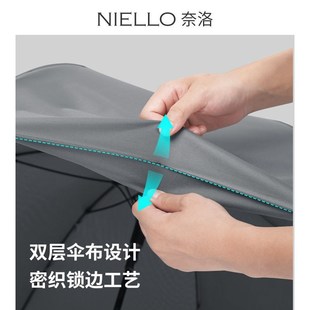 双层布料防暴雨竹柄直杆伞加大号双人加固结实抗风长柄雨伞