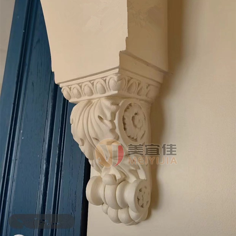 欧式石膏梁托垭口玄关横梁梁柱装饰拱门弧形阳台造型牛头角柱托