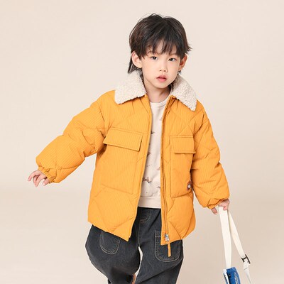 儿童中长款羽绒服加厚男女童装洋气小童宝宝羽绒服外套冬装22913