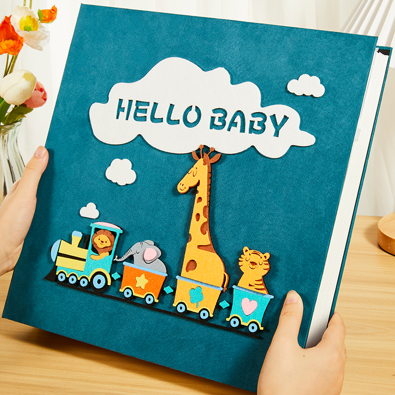 相册本纪念册家庭版大容量宝宝成长diy手工自粘式覆膜6寸57影集八