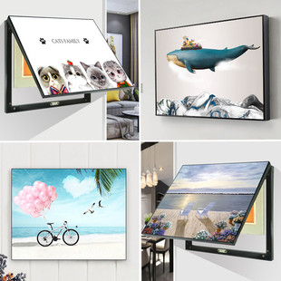 横款悬挂式电表箱盖子装饰画挡电柜总闸电源开关箱配电盒遮盖家用