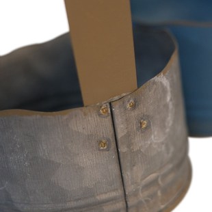 波浪边壁挂小花盒NO 爱上花园 YM薄铁皮易变形铁艺做旧花盆