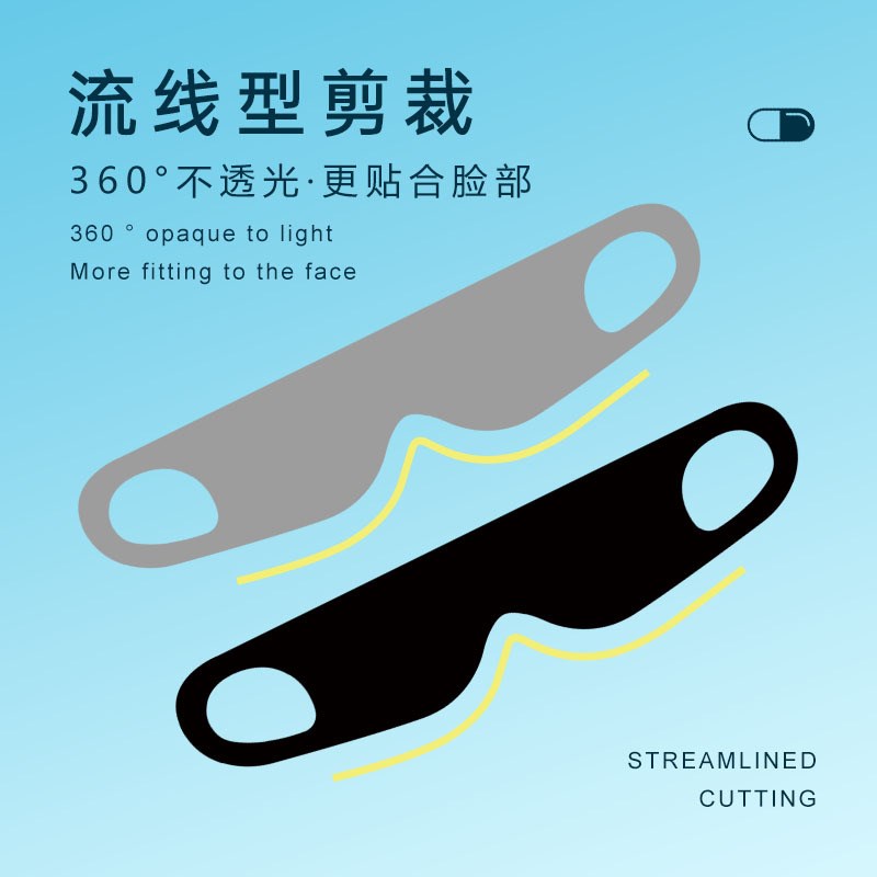 【遮光神器】男女透气0压感亲肤眼罩睡眠专用午休晚上睡觉神器