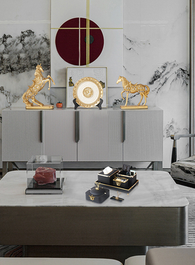 新中式招财马摆件客厅玄关样板房电视柜书房架酒柜家居装饰品乔迁