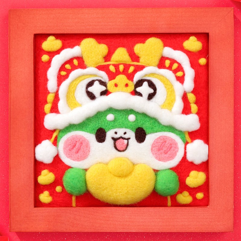 十二生肖羊毛毡戳戳乐相框画diy手工材料包礼物优妮的可爱魔法