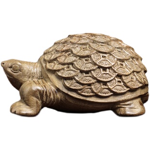 天然金丝楠木金钱龟木雕乌龟创意文玩手把件家居装饰品桌面摆件
