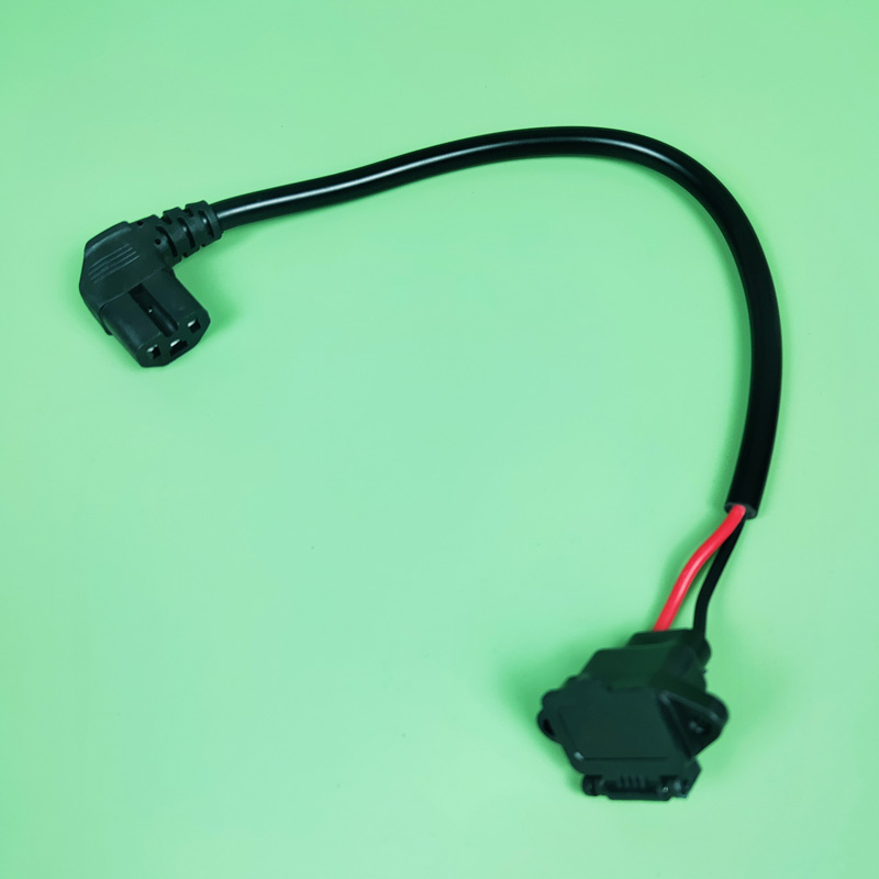 通用电动车中箱充电延长线拓展线T型弯头防水供电加粗插口配件