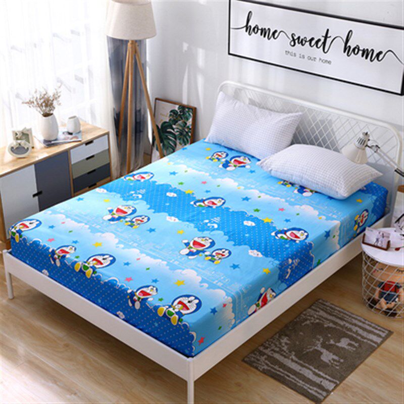 新品纯棉卡通床笠1.8m儿童床罩保护套单件全棉防滑1.2m1.5薄床垫