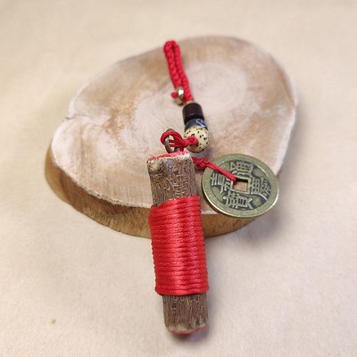 老桃树桃木棍棒儿童宝宝压惊孕妇随身挂件钥匙扣饰品野生东南桃枝