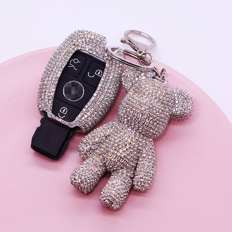 专用奔驰C级C200钥匙套E级GLC260L扣GLS GLA女GLE镶钻汽车包扣女