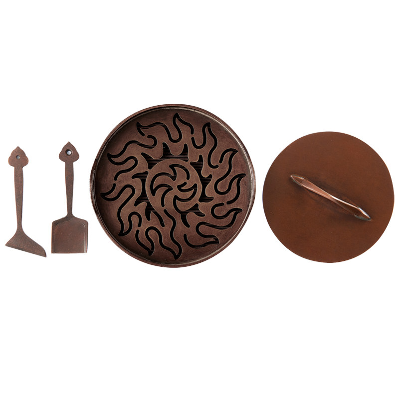 见素香坊督造 影现帝珠香篆9.8cm苏工传统文化仿古篆香道工具铜器