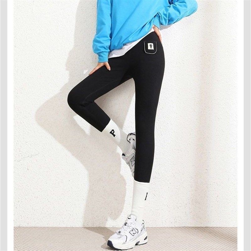 打底裤女冬加绒加厚外穿宽松大码松紧腰靴裤小脚铅笔长裤女裤保暖