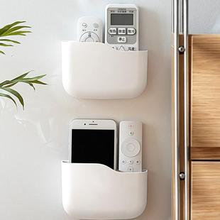 客厅创意电视空调遥控器壁挂收纳盒北欧风格 手机免打孔置物架挂架