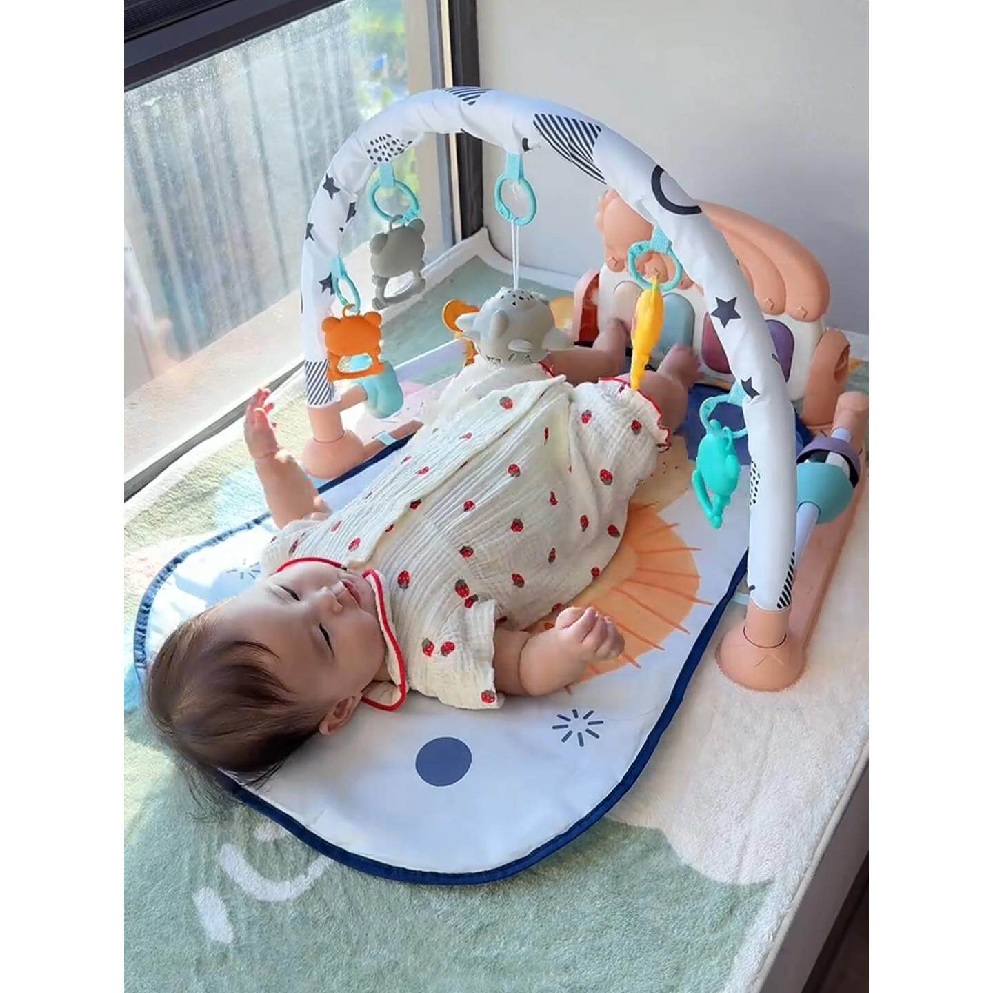 婴儿健身架器脚踏钢琴小月龄宝宝多功能早教益智玩具初新生儿礼物