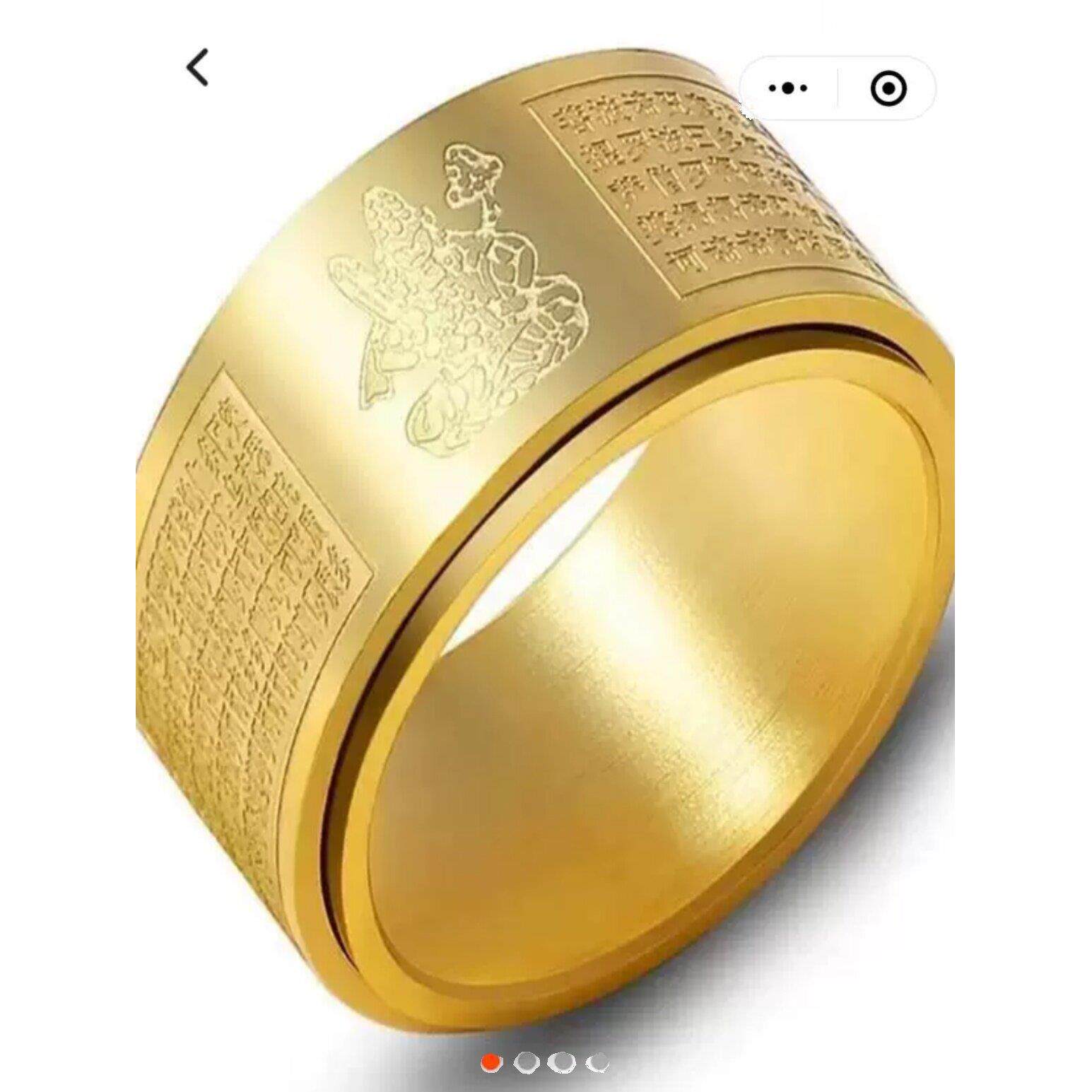 龙华商贸十二生肖本命佛戒指男女款守护神可转动钛钢转运心经指环