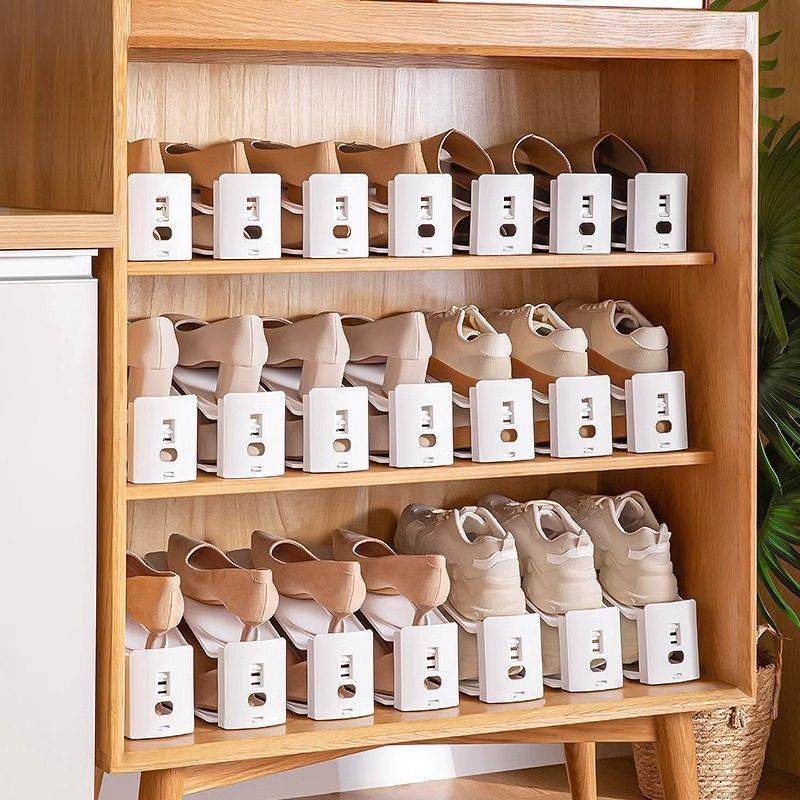 日系鞋架鞋子收纳神器省空间双层可调节鞋托架放鞋柜整理分层隔板,收纳整理,鞋子收纳架,淘宝优惠券,粉丝福利购,淘宝优惠卷