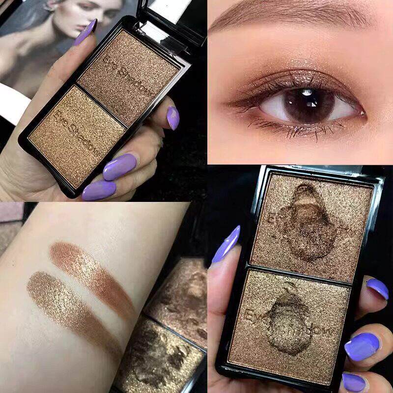 正品双色眼影盘2025新款大地色高级感日常淡妆持久不脱妆
